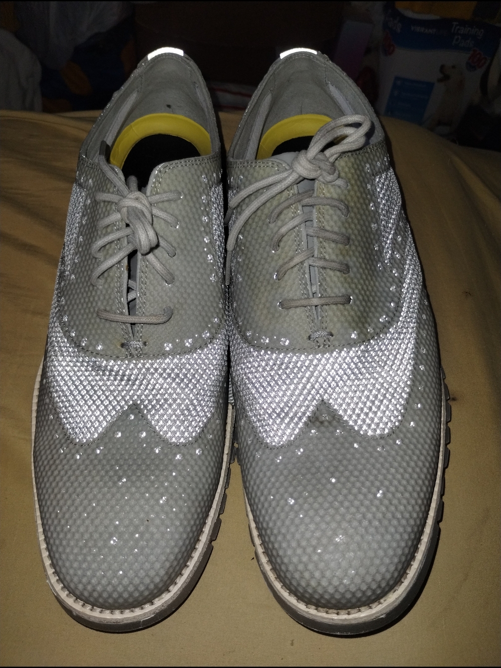 Cole Haan ZEROGRAND Wingtip Oxford Men's Shoes -Grey, US 11.5